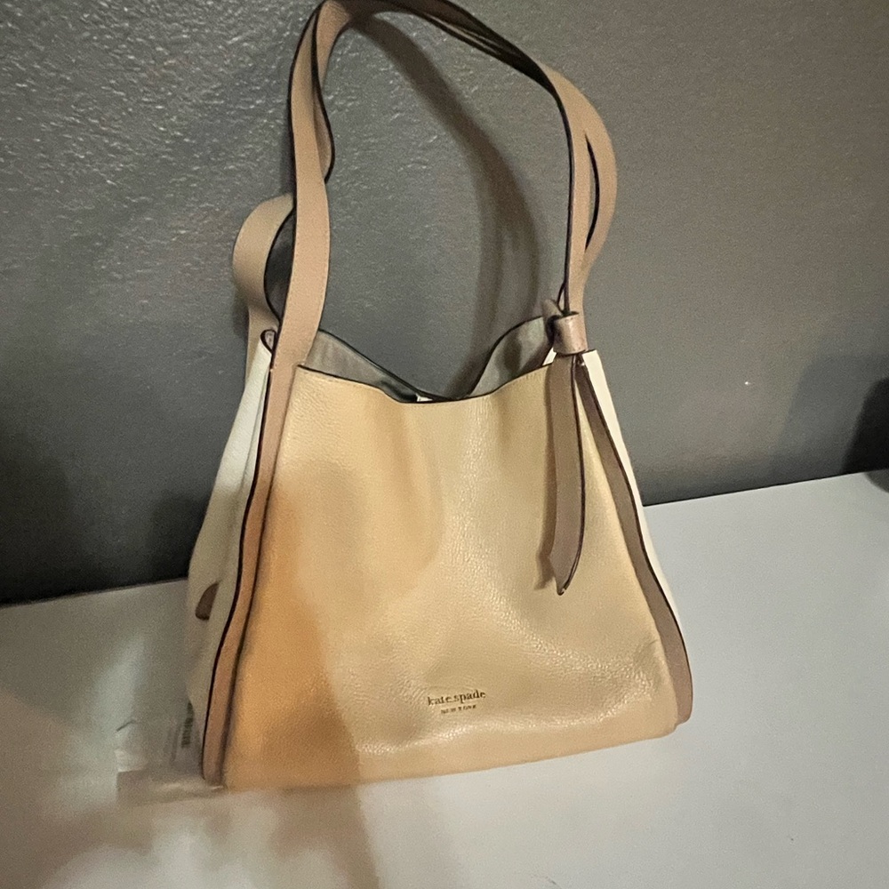 Kate Spade Cream and Tan Shoulder Bag